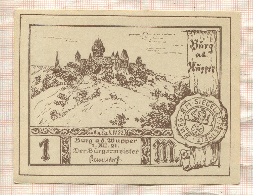1 марка. Германия 1921г