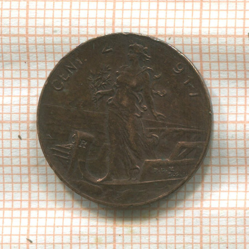 2 сентесимо. Италия 1917г