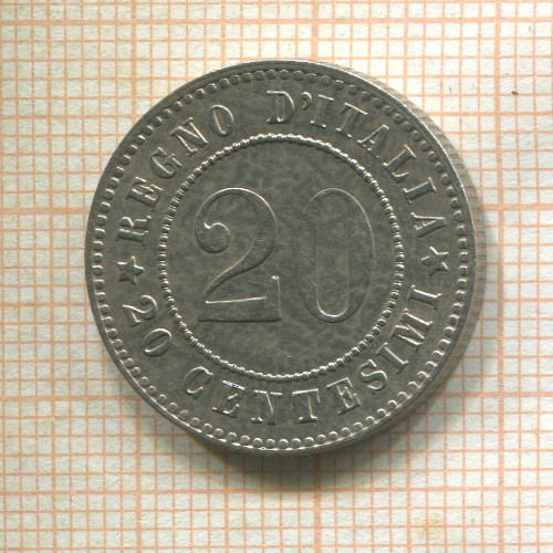 20 сентесимо. Италия 1894г