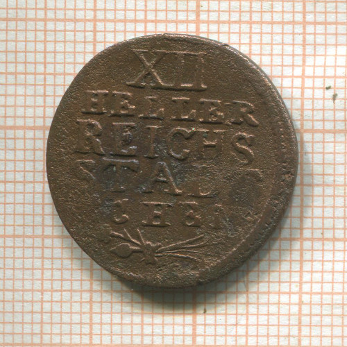 12 геллеров. Ахен 1792г