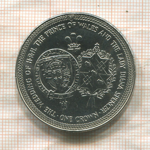1 крона. Остров Мэн 1981г