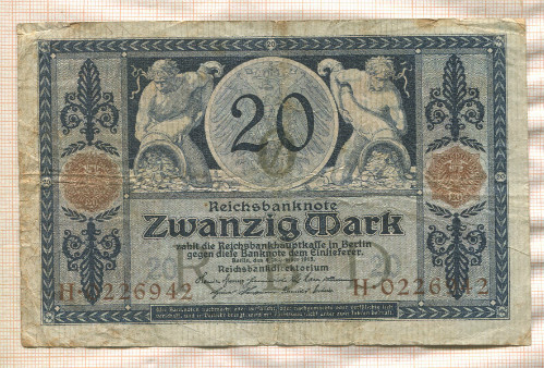 20 марок. Германия 1915г