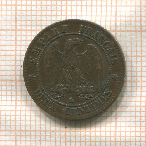 2 сантима. Франция 1862г
