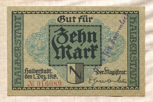 10 марок. Германия 1918г