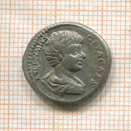 Денарий. Римская империя. Гета цезарь 198-209 г.