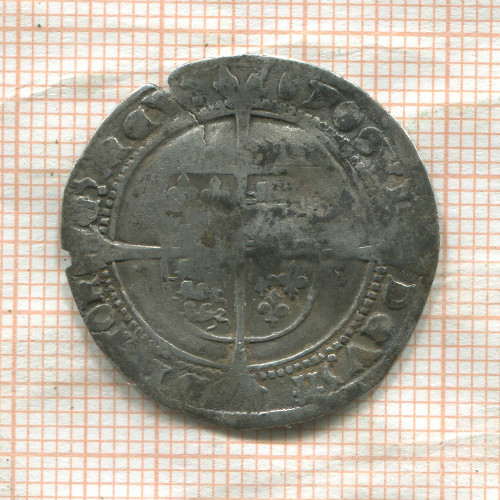 Грот (4 пенса). Англия. Генрих VIII 1544-1547 гг. (деформация)
