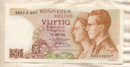 50 франков. Бельгия 1966г