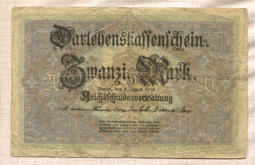 20 марок. Германия 1914г