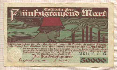 50000 марок. Германия 1923г