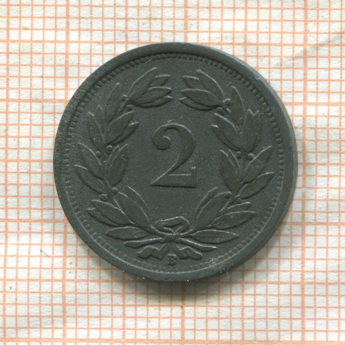 2 раппена. Швейцария 1944г