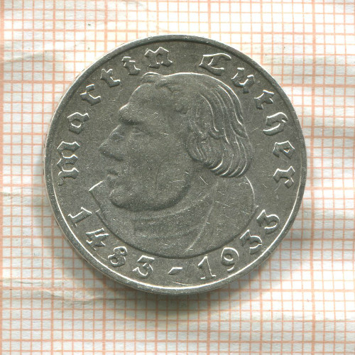 2 марки. Германия 1933г