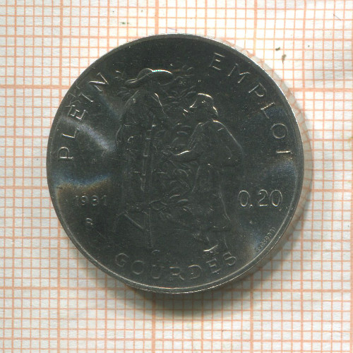 0,20 гурда. Гаити. F.A.O. 1981г