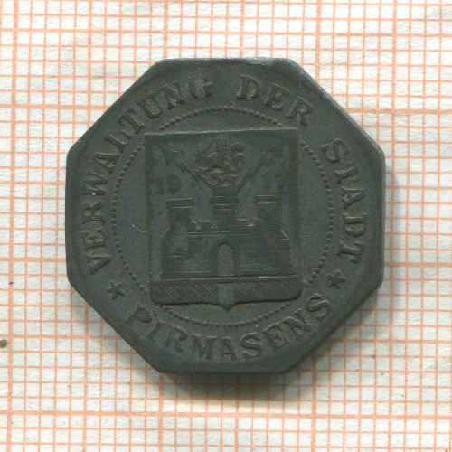 Нотгельд. 10 пфеннигов. Германия. Пирмазенс