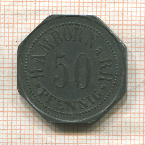 Нотгельд. 50 пфеннигов. Германия. Хамборн
