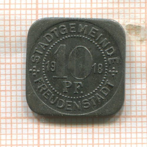 Нотгельд. 10 пфеннигов. Германия. Фройденштадт