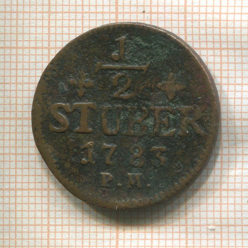 1/2 штубера. Юлих-Берг 1783г