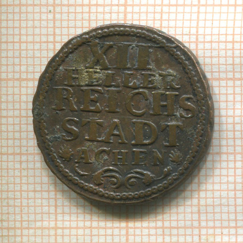 12 геллеров. Ахен 1758г