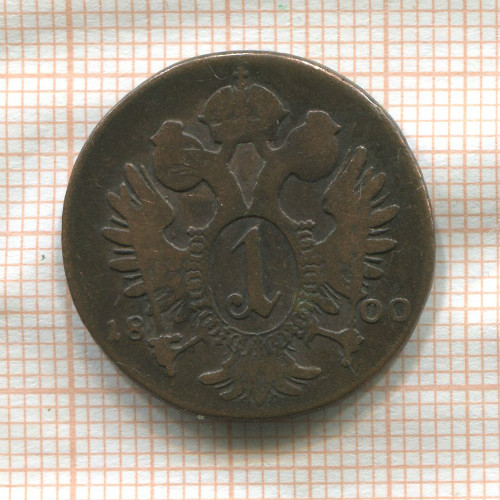 1 крейцер. Австрия 1800г