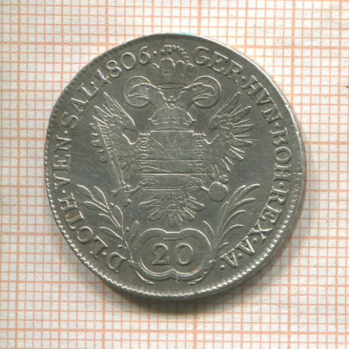 20 крейцеров. Австрия 1806г