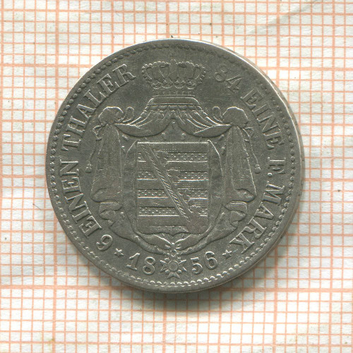 1/6 талера. Саксония 1856г