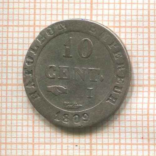 10 сантимов. Франция 1809г
