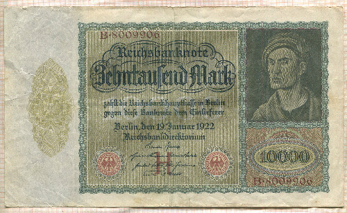 10000 марок. Германия 1922г