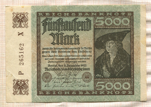 5000 марок. Германия 1922г