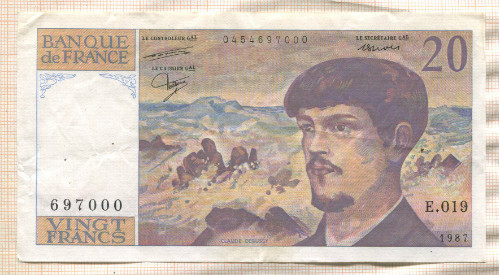 20 франков. Франция 1987г