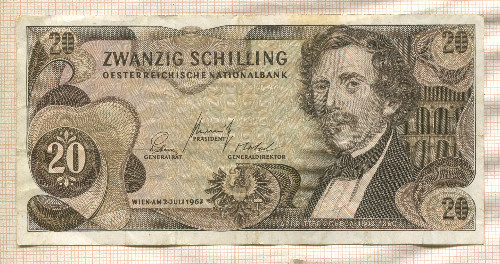 20 шиллингов. Австрия 1967г