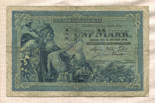 5 марок. Германия 1904г