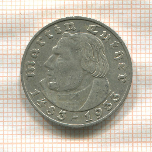 2 марки. Германия 1933г