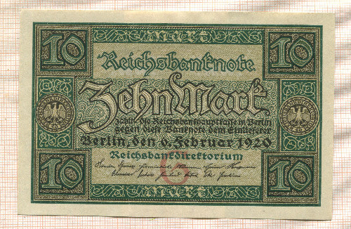 10 марок. Германия 1920г