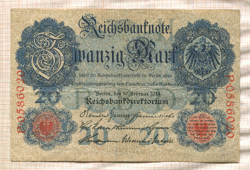 20 марок. Германия 1914г