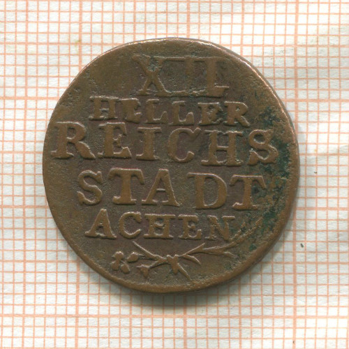 12 геллеров. Ахен 1791г