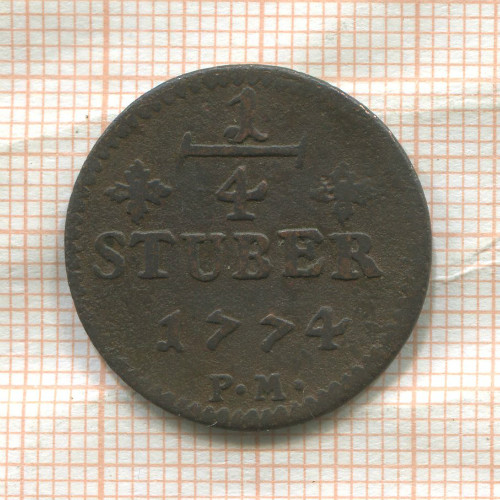 1/4 штубера. Юлих-Берг 1774г