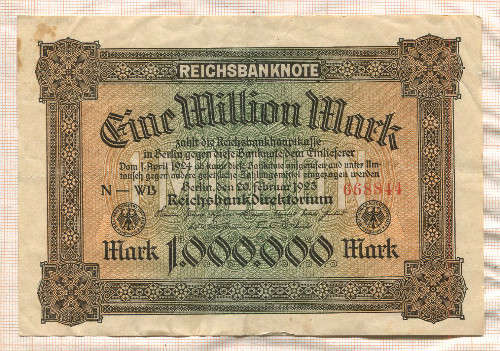 1000000 марок. Германия 1923г
