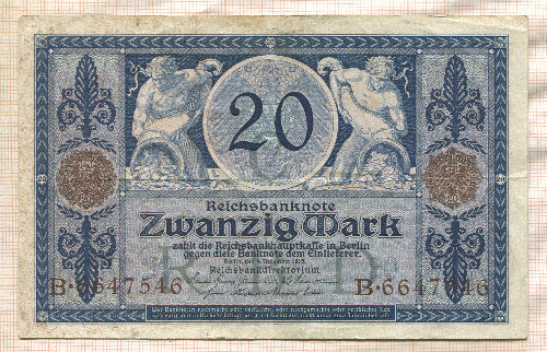 20 марок. Германия 1915г