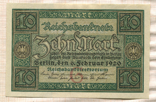 10 марок. Германия 1920г
