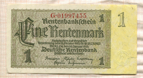 1 марка. Германия 1937г
