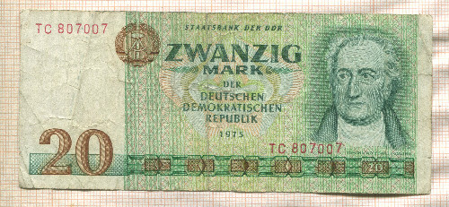 20 марок. ГДР 1975г