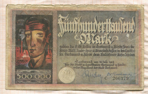 500000 марок. Германия 1923г