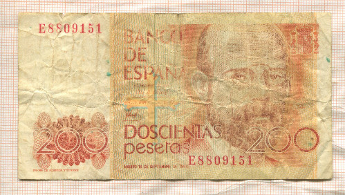 200 песет. Испания 1980г