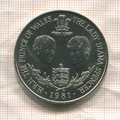 25 пенсов. Гернси 1981г