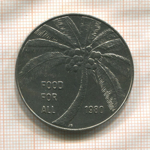 1 тала. Самоа. F.A.O. 1980г