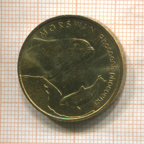 2 злотых. Польша 2004г