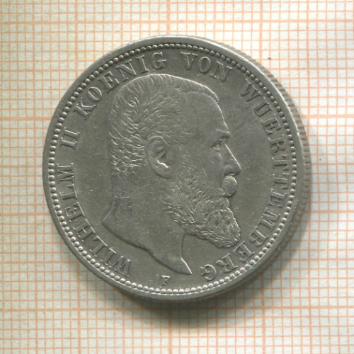 2 марки. Вюртемберг 1907г