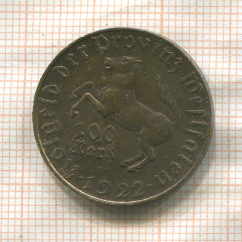 100 марок. Вестфалия 1922г