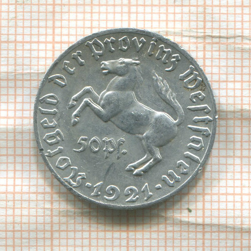 50 пфеннигов. Вестфалия 1921г