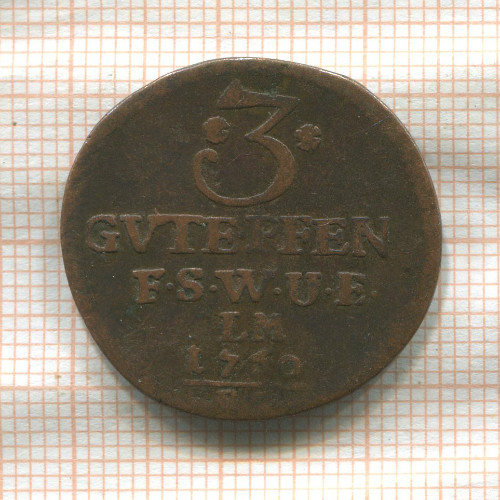 3 пфеннига. Саксен-Ваймар-Эйзенах 1760г