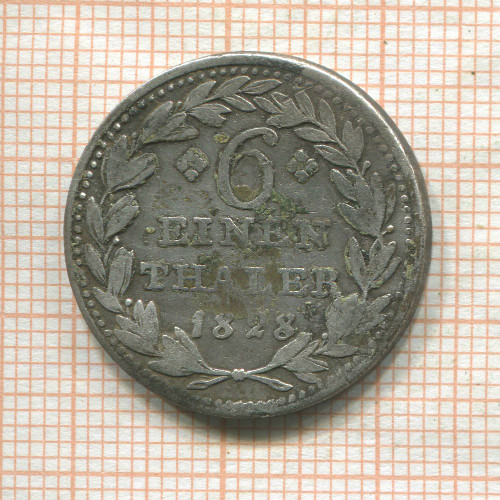 1/6 талера. Гессен 1828г